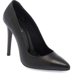Siyah Hakiki Deri Kadın Stiletto - K24I1AY67482-A23