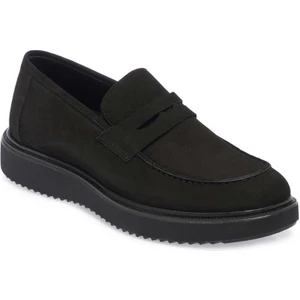 Siyah Hakiki Deri Erkek Casual Ayakkabı - E24S1AY56944-A64