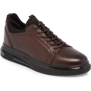 Kahve Hakiki Deri Erkek Sneaker - E24S1AY57102-A24
