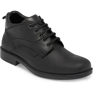 Siyah Hakiki Nubuk Deri Erkek Casual Bot - E24K1BT57087-Q43