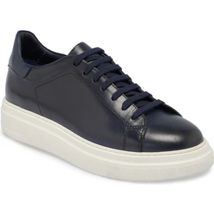 Lacivert Hakiki Deri Erkek Sneaker - E24S1AY57067-C72