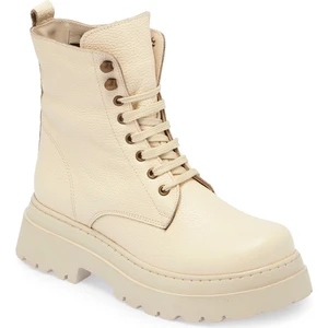 Bej Hakiki Deri Kadın Casual Bot - K24K1BT67583-B19