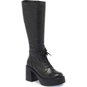 Siyah Hakiki Deri Kadın Casual Çizme - K23K1CM67074-A41