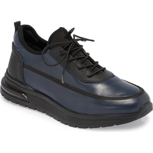 Lacivert Hakiki Deri Erkek Sneaker - E24S1AY57027-A31