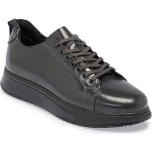Gri Hakiki Deri Erkek Sneaker - E24S1AY57141-E0N