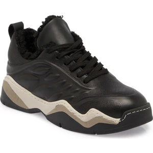 Siyah Hakiki Deri Kadın Sneaker - K24S1AY67536-A01