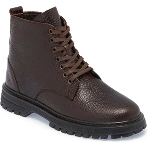 Kahve Hakiki Deri Erkek Casual Bot - E24K1BT57135-A24