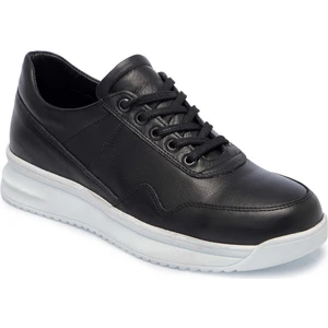 Siyah Hakiki Deri Erkek Sneaker - E25I1AY57305-A23