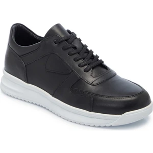 Siyah Hakiki Deri Erkek Sneaker - E25I1AY57303-A23