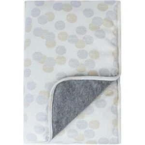 100x150 cm Pamuklu Bebek Battaniye Çift Taraflı Elyaf Dolgulu Puantiyeler Kahve