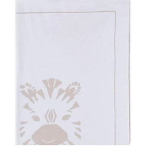 Bebek Triko Battaniyesi Çift Taraflı Krem Zebra  80x80 cm