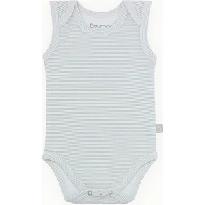 Pamuklu Bebek ÇıtÇıtlı Atlet Body Siyah Çizgili Zarf Yaka
