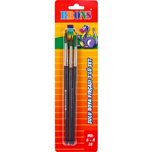 Sulu Boya Fırçası 3 Lü Set ( 6-8-10 )