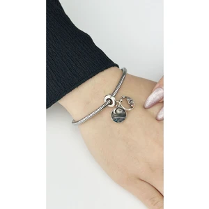 Ne10 Takı Enerji Şans Kısmet Anlamlı, Pan Bileklik için Çelik Charm 13, Gümüş Renk (BİLEKLİK DAHİL DEĞİLDİR!)