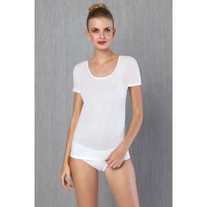 Beyaz Kadın T-Shirt 9397P