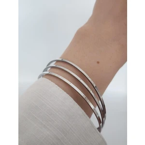 316L Paslanmaz Çelik 3'lü Ince Ajda Bilezik