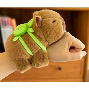 Kapibara Kaplumbağalı Peluş Oyuncak Bileklik Araba Aksesuarı 18 cm