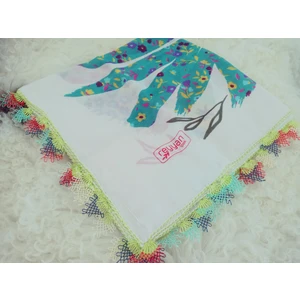 ve Reyhan El Emeği Iğne Oyası Yazma , Fular ,yemeni, Mevlüt Örtüsü ,hediyelik 4 Kenarı Oyalı