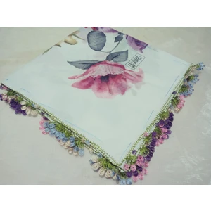 ve Reyhan El Emeği Iğne Oyası Yazma , Fular ,yemeni, Mevlüt Örtüsü ,hediyelik 4 Kenarı Oyalı