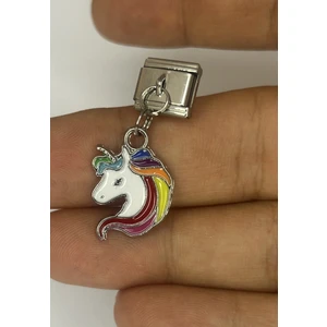 Badelis Çelik Silver Renk Unicorn Figürlü Charm