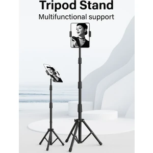 iPad Air 13''inç 6. Nesil (2024) Uyumlu Ayarlanabilir Tablet Standı Tripod Zemin Tutucu 4-14 Inç