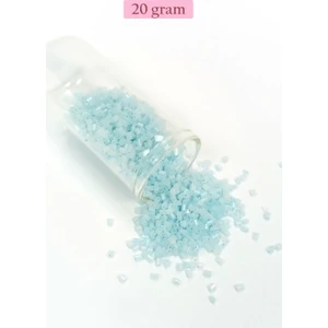 Kesme Cam Boncuk 2mm - 20 Gram - Maz Buz Mavi -BNC321