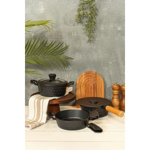 Diamond 5 Parça Siyah Midi Set