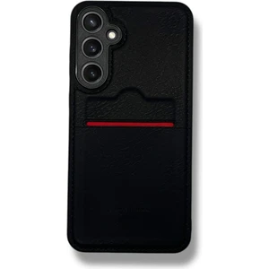 Samsung Galaxy S24 Fe Kartlıklı Rich Boss Lüx Deri Kılıf Siyah