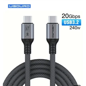 1-Metre PD 240W 5A Type-C To Type-C 4K 3.2/Gen2x2/20Gbps E-Marker Akıllı Çip Ce Lisanslı Şarj ve Data Video Kablosu Hasır Örgülü Sağlam Kablo Orjinal