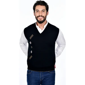 Erkek Çelik Örgü Intersiye Kışlık Kalın Triko V Yaka Triko Örgü Tüylenmez Baba Süveter