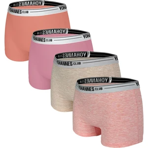 Yohannes Club Kız Çocuk, Pamuklu Boyshort(boxer), 4'lü Paket, Yumuşak ve Kaymaz Bel Lastiği
