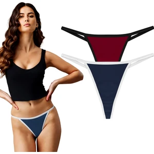 Yohannes Club Kadın Pamuklu, String Thong Külot, 2'li Paket,