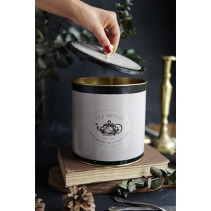 ER147-8F Azura Tea Desenli Yuvarlak Metal Saklama Kabı 17.5 cm