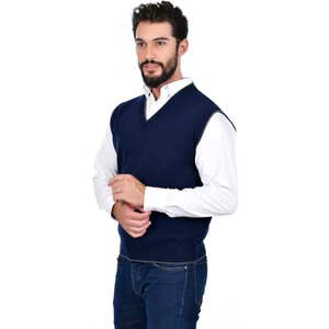 Erkek Çelik Örgü Intersiye Kışlık Kalın Triko V Yaka Triko Örgü Tüylenmez Baba Süveter