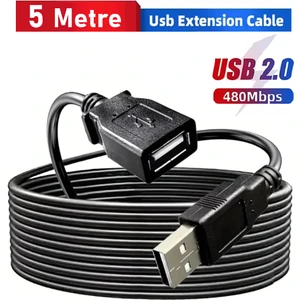 Filtreli USB Uzatma Kablosu USB 2.0 (5 Metre) High Speed Transmission Rate