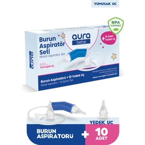 Bebek Burun Aspiratörü ve 10 Adet Yedek Uç - Burun Temizleme Aspiratör Seti