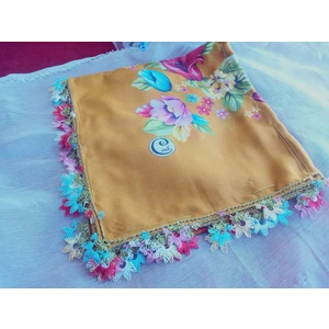 ve Reyhan El Emeği Iğne Oyası Yazma , Fular ,yemeni, Mevlüt Örtüsü ,hediyelik 4 Kenarı Oyalı