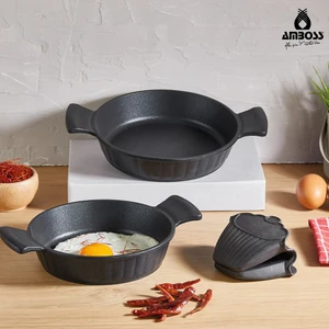Kuvars 2 Parça Döküm Titanyum Kaplama Sahan Seti 20 - 22 cm