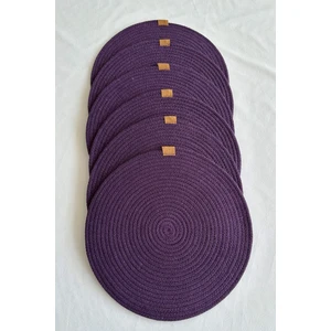 Yuvarlak Supla Mor 33CM 6lı