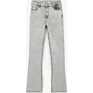 Yüksek Bel Dar Kesim Ispanyol Paça Denim Pantolon - Flare Jeans