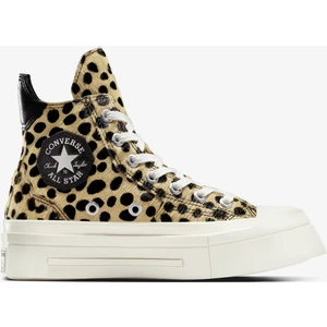 Chuck 70 Leopard Print De Luxe Squared Unisex Siyah Platform Sneaker