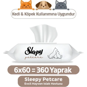 Petcare Evcil Hayvan Islak Havlusu 6X60 Yaprak