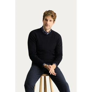 Bisiklet Yaka Regular Fit Desenli Triko Kazak