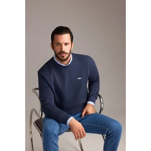 Bisiklet Yaka Regular Fit Nakışlı Pamuklu Sweatshirt