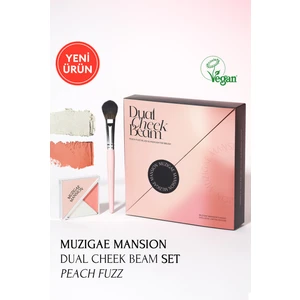 Allık ve Aydınlatıcı Paleti + Fırça Seti MUZIGAE MANSION Dual Cheek Beam Set (02 Peach Fuzz)