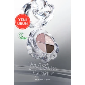 İpeksi Dokulu 4'lü Far Paleti MUZIGAE MANSION Twist Pot Eye Palette (04 Mauve Grayish)