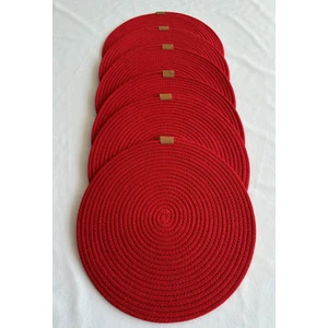 Yuvarlak Supla Kırmızı 33CM 6lı