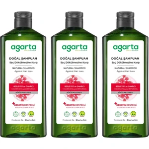 Doğal Saç Dökülme Karşıtı Şampuan 400 ml x 3 Adet