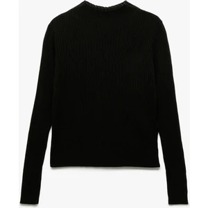 Regular Fit Uzun Kollu Hafif Dik Yaka Triko Kazak