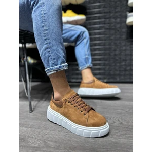 Yüksek Taban Günlük Süet Ayakkabı 144  Taba